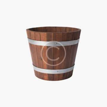 Wooden pot
